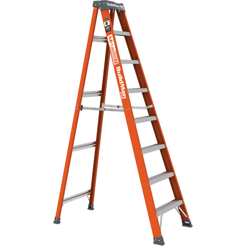 BuildMan Step Ladder, 8', Fibreglass, 300 lbs. Capacity, Type 1A