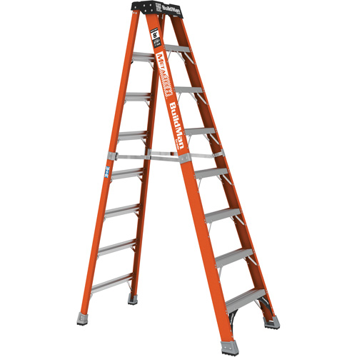BuildMan Step Ladder, 8', Fibreglass, 375 lbs. Capacity, Type 1AA
