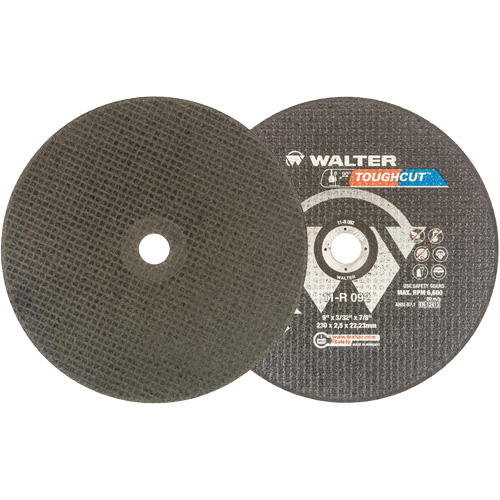 Toughcut™ Reinforced Cut-Off Wheel, 9" x 3/32", 7/8" Arbor, Type 1, Aluminum Oxide, 6600 RPM