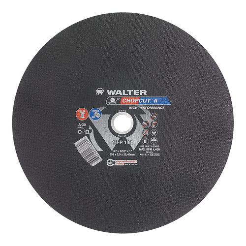 Chopcut™ II Chop Saw Cut-Off Wheel, 14" x 3/32", 1" Arbor, Type 1, Aluminum Oxide, 4400 RPM
