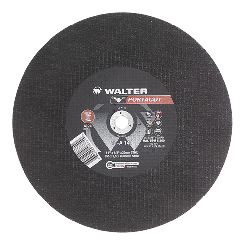 Portacut™ High Speed Cut-Off Wheel, 14" x 1/8", 3/4" Arbor, Type 1, Aluminum Oxide, 5400 RPM