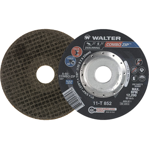 Right Angle Grinder Reinforced Cut-Off Wheels - Combo Zip™, 5" x 5/64", 7/8" Arbor, Type 27