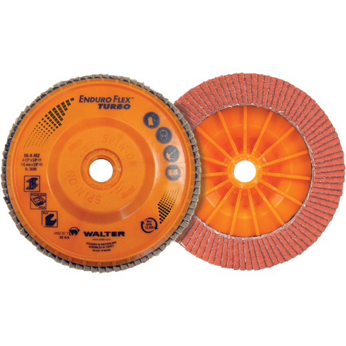 Enduro-Flex™ Turbo Flap Disc, 4-1/2" x 5/8"-11, Type 27S, 36/60 Grit, Ceramic