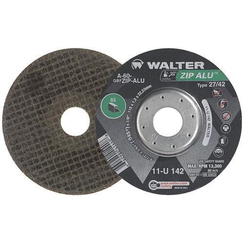 Zip Alu™ Cut-Off Wheel, 5" x 3/64", 7/8" Arbor, Type 27, Aluminum Oxide, 12200 RPM