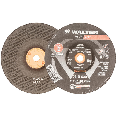 HP™ Grinding and Cutting Wheel, 6" x 1/4", 5/8"-11 Arbor, Aluminum Oxide, Type 27