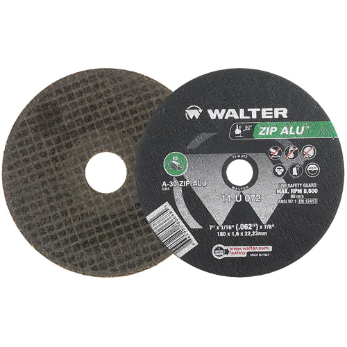 Zip Alu™ Cut-Off Wheel, 7" x 3/64", 7/8" Arbor, Type 1, Aluminum Oxide, 8600 RPM