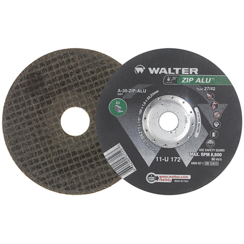 Zip Alu™ Cut-Off Wheel, 7" x 1/16", 7/8" Arbor, Type 27, Aluminum Oxide, 8600 RPM