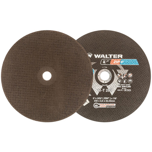 Zip+Xtra™ Heavy-Duty Cut-Off Wheel, 9" x 3/32", 7/8" Arbor, Type 1, Aluminum Oxide, 6600 RPM