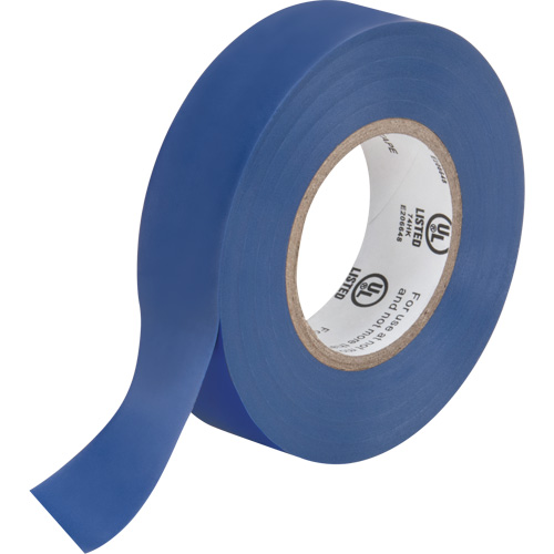 Electrical Tape, 19 mm (3/4") x 18 M (60'), Blue, 7 mils - Electrical Tapes - XH385