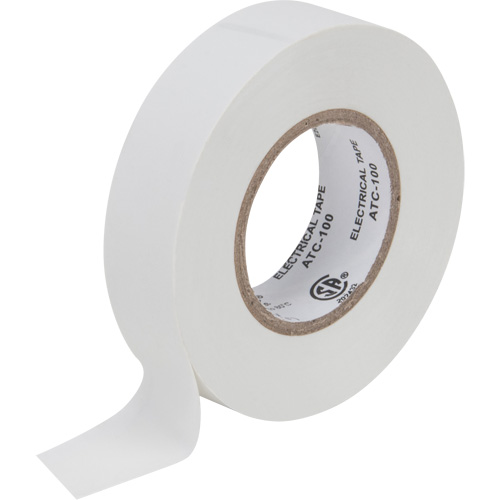 Electrical Tape, 19 mm (3/4") x 18 M (60'), White, 7 mils