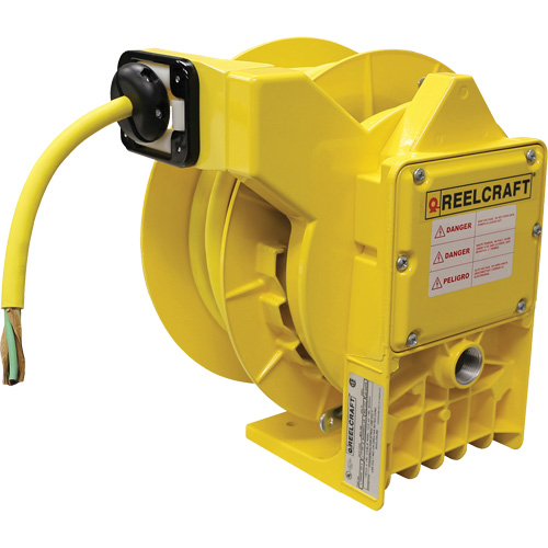 NM400 Heavy Duty Power Cord Reel, 50', SOW, 16 Gauge, 9 A