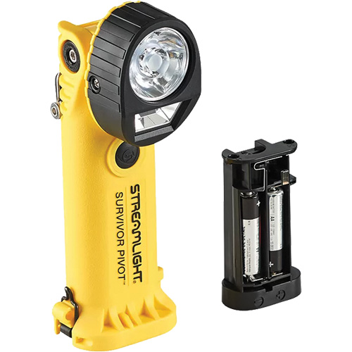 Survivor Pivot<sup>®</sup> Flashlight with Battery Carrier, LED, 325 Lumens, Rechargeable Batteries