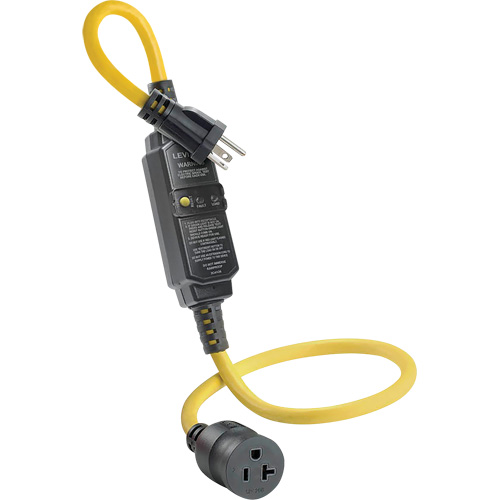 GFCI Cord Set with Automatic Reset, 120 V, 20 A, 3' Cord