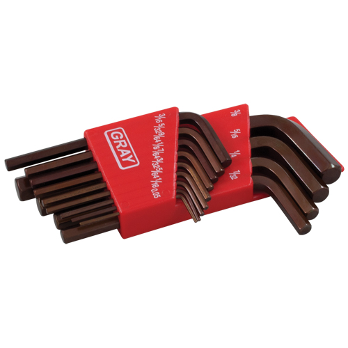 Short Arm Hex Key Set, 13 Pcs., Imperial