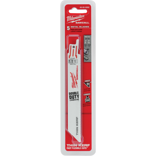 Sawzall® Metal-Cutting Blade, Bi-Metal, 10 TPI, 6" L x