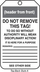 Safety Tag
