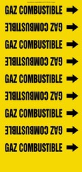 French Pipe Marker: Gaz Combustible