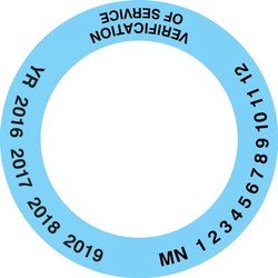 Safety Sign: Verification Of Service Collar (Blue)