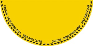 Swing Door Floor Sign: Full Swing