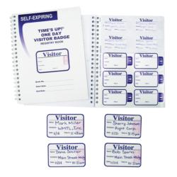 VISITOR LOG BOOK/BADGES