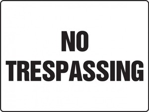 Contractor Preferred Corrugated Plastic  Sign: No Trespassing