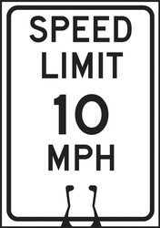 Custom Cone Top Warning Sign: Temporary Parking