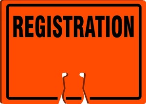 Cone Top Warning Parking Sign: Registration