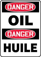 BILINGUAL SAFETY SIGN - FRENCH