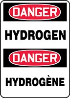 BILINGUAL SAFETY SIGN - FRENCH