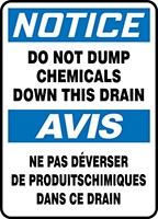 BILINGUAL SAFETY SIGN - FRENCH