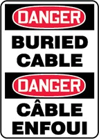 BILINGUAL SAFETY SIGN - FRENCH