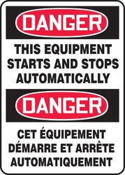 BILINGUAL SAFETY SIGN - FRENCH