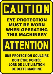 BILINGUAL SAFETY SIGN - FRENCH