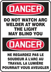BILINGUAL SAFETY SIGN - FRENCH