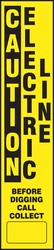 Caution Utility Line-Marking Label: Electric Pipeline