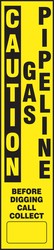Caution Utility Line-Marking Label: Gas Pipeline