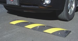 Lot Marking: Striped Rubber Speed Bump