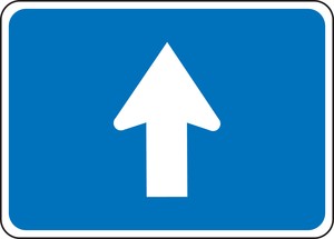 General Service Sign: Auxiliary Vertical Directional Arrow