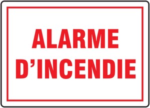 FRENCH SIGN - FIRE ALARM