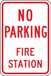 No Parking Safety Sign: Fire Station