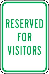 Traffic Sign: Reserved for Visitors