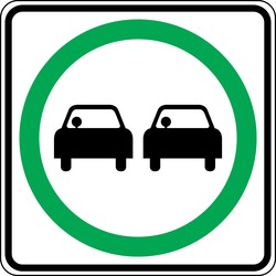 TRAFFIC SIGN - PASSING