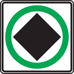 TRAFFIC SIGN - DANGER GOODS ALLOWED