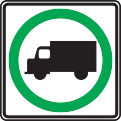 Truck Restriction Sign: Trucks Allowed (Symbol)