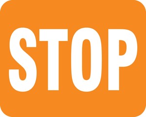 Railroad Clamp Sign: Stop