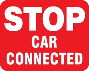 Railroad Clamp Sign: Stop Car Connected