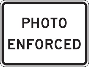 Intersection Sign: Photo Enforced