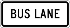 Lane Guidance Sign: Bus Lane