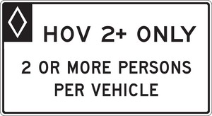 HOV Sign
