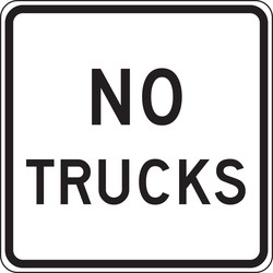 Truck Restriction Sign: No Trucks